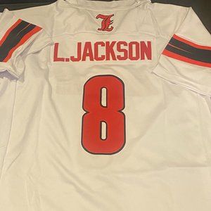 Lamar Jackson Louisville Cardinals Button up Football Jersey Sewn